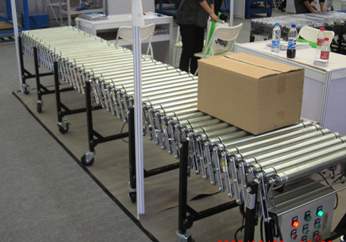 伸縮輥筒輸送機運行圖，m.hbdxzs.com